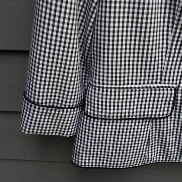 Tribella Black White Gingham Check with Pink Lining Jacket size 6 - Picture 7 of 9